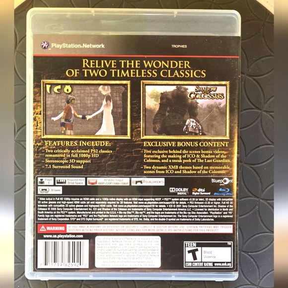 The Ico and Shadow of the Colossus Games for Playstation 3 PS3 - Picture 2 of 4